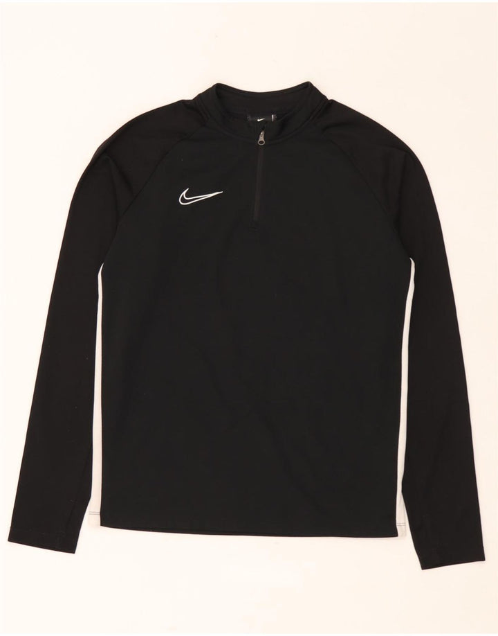 Nike Dri Fit - Chándal con cremallera y cuello para niños, 13-14 años, XL, negro