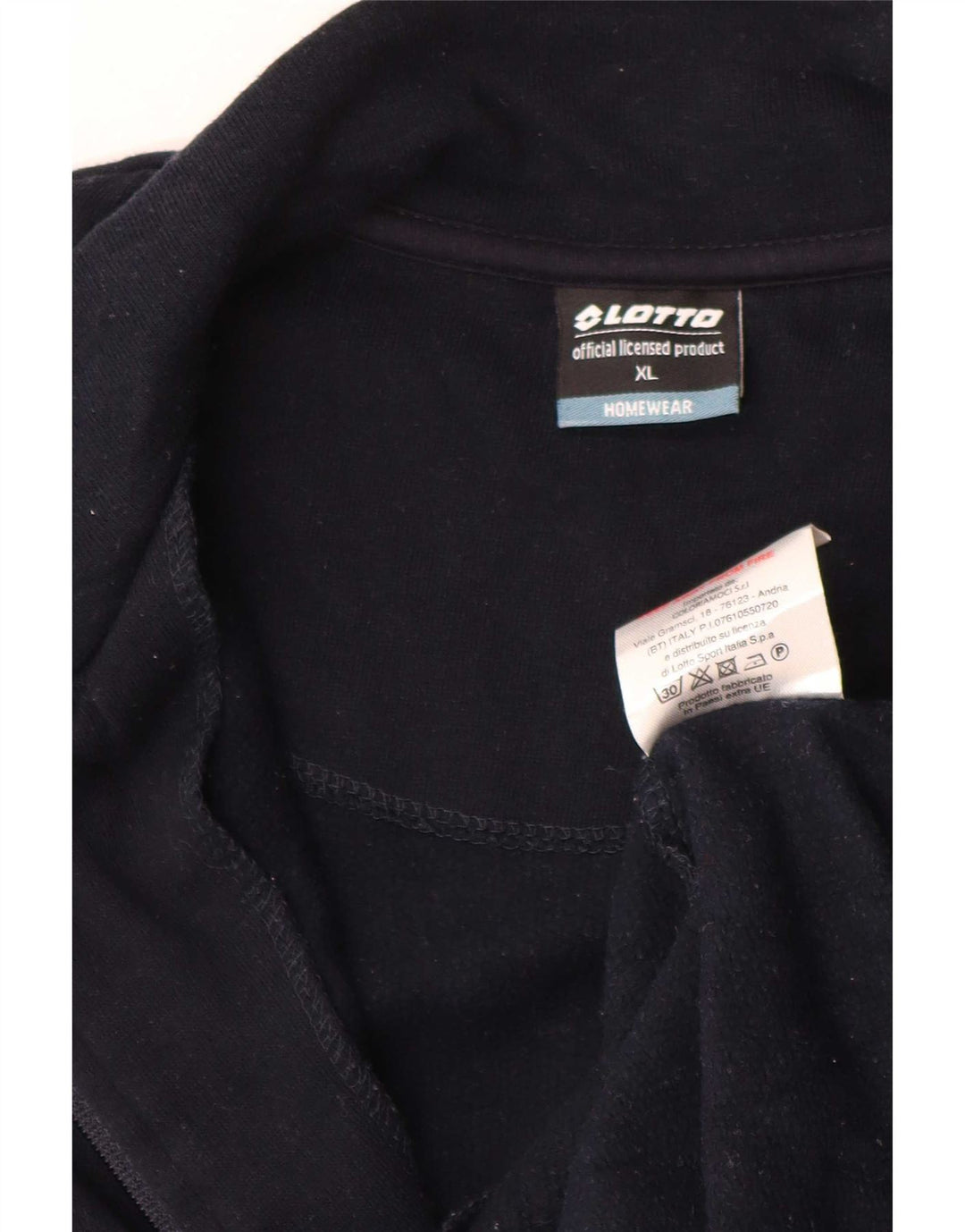 Lotto Hombre Chándal Top Chaqueta XL Azul Marino Algodón