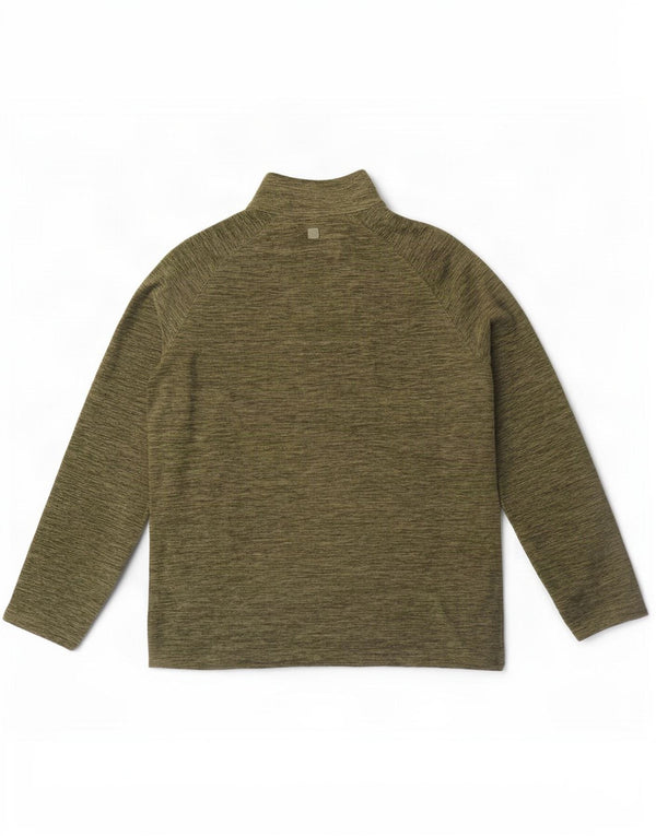 Jersey de forro polar con cuello y cremallera para hombre Mountain Warehouse con moteados en color caqui mediano
