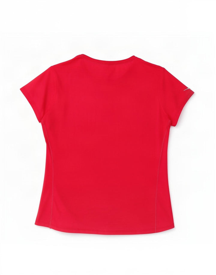 Nike Mujer Dri Fit Graphic Camiseta Top UK 12 Medio Rosa Poliéster