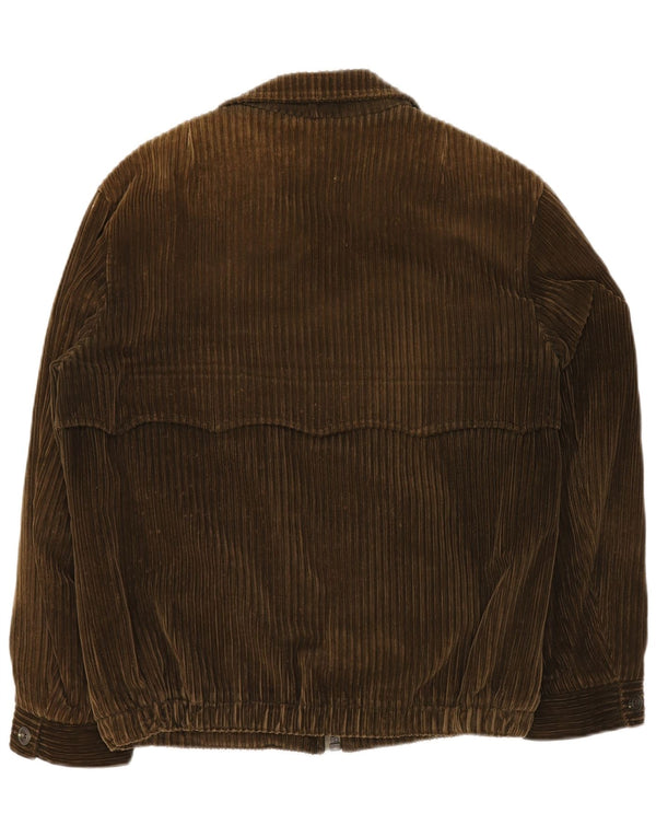 VINTAGE Chaqueta de pana para hombre Reino Unido 40 Algodón marrón grande
