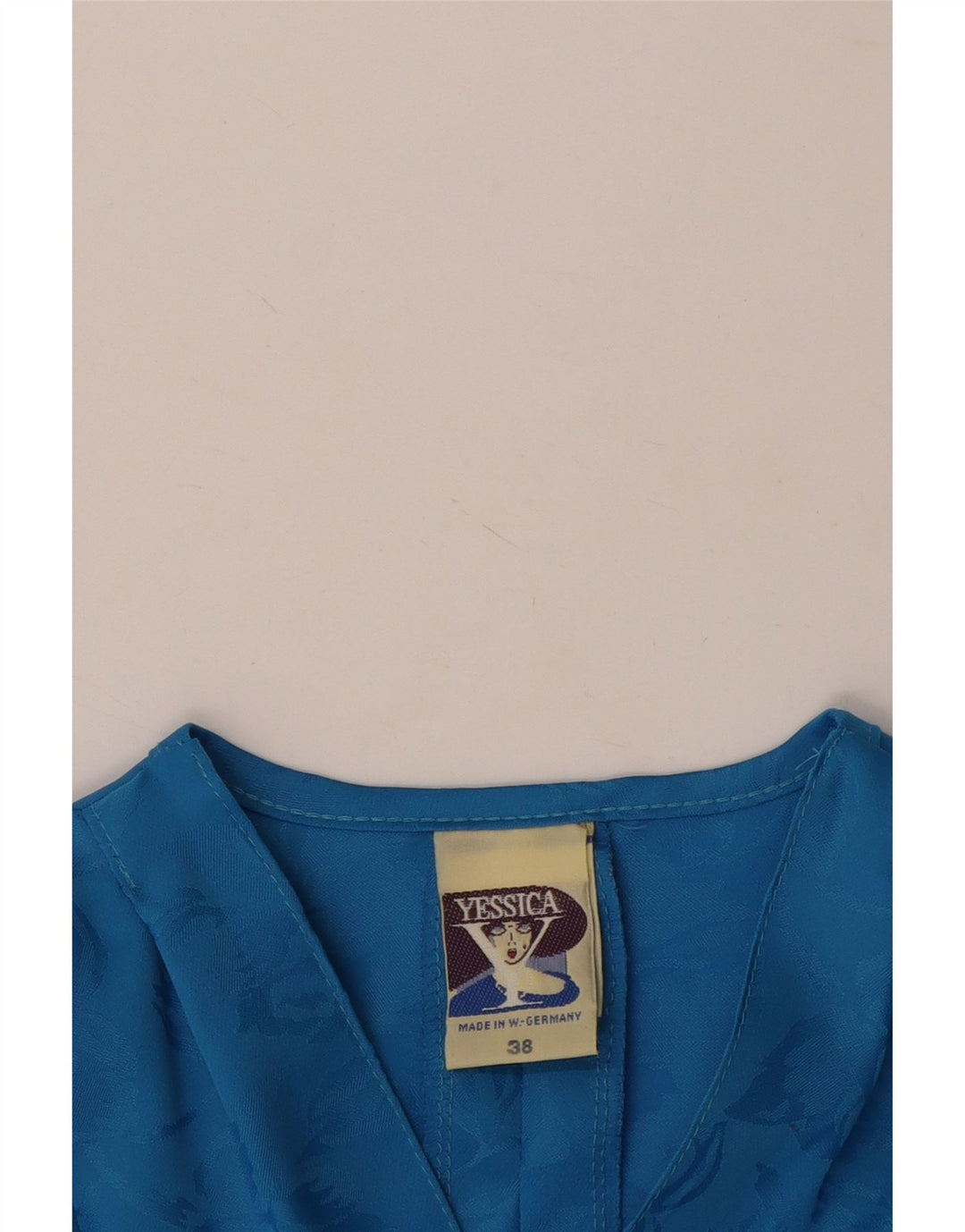 YESSICA Vestido cruzado para mujer EU 38 Poliéster floral azul medio