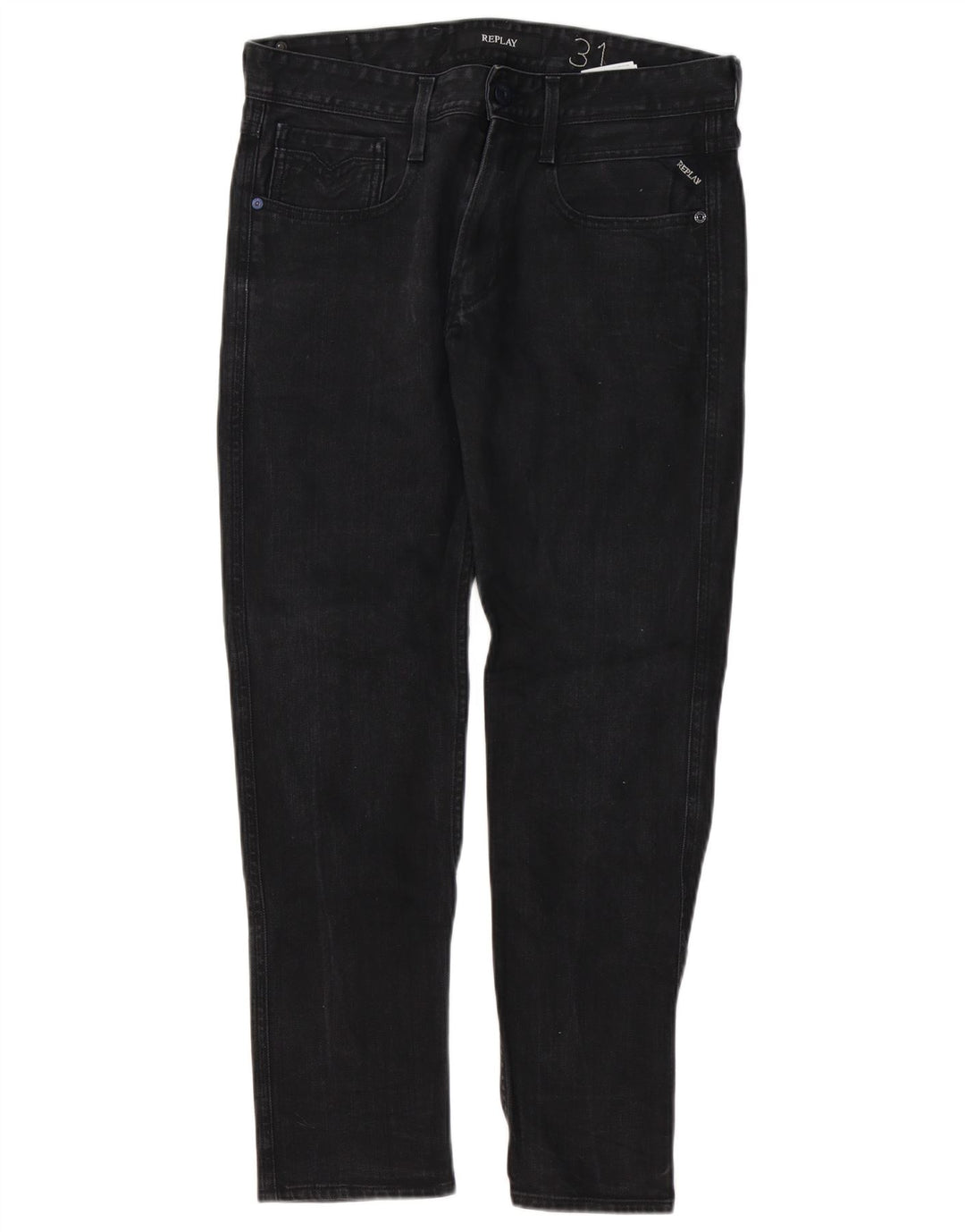 Replay Vaqueros ajustados para hombre W31 L30 Algodón negro