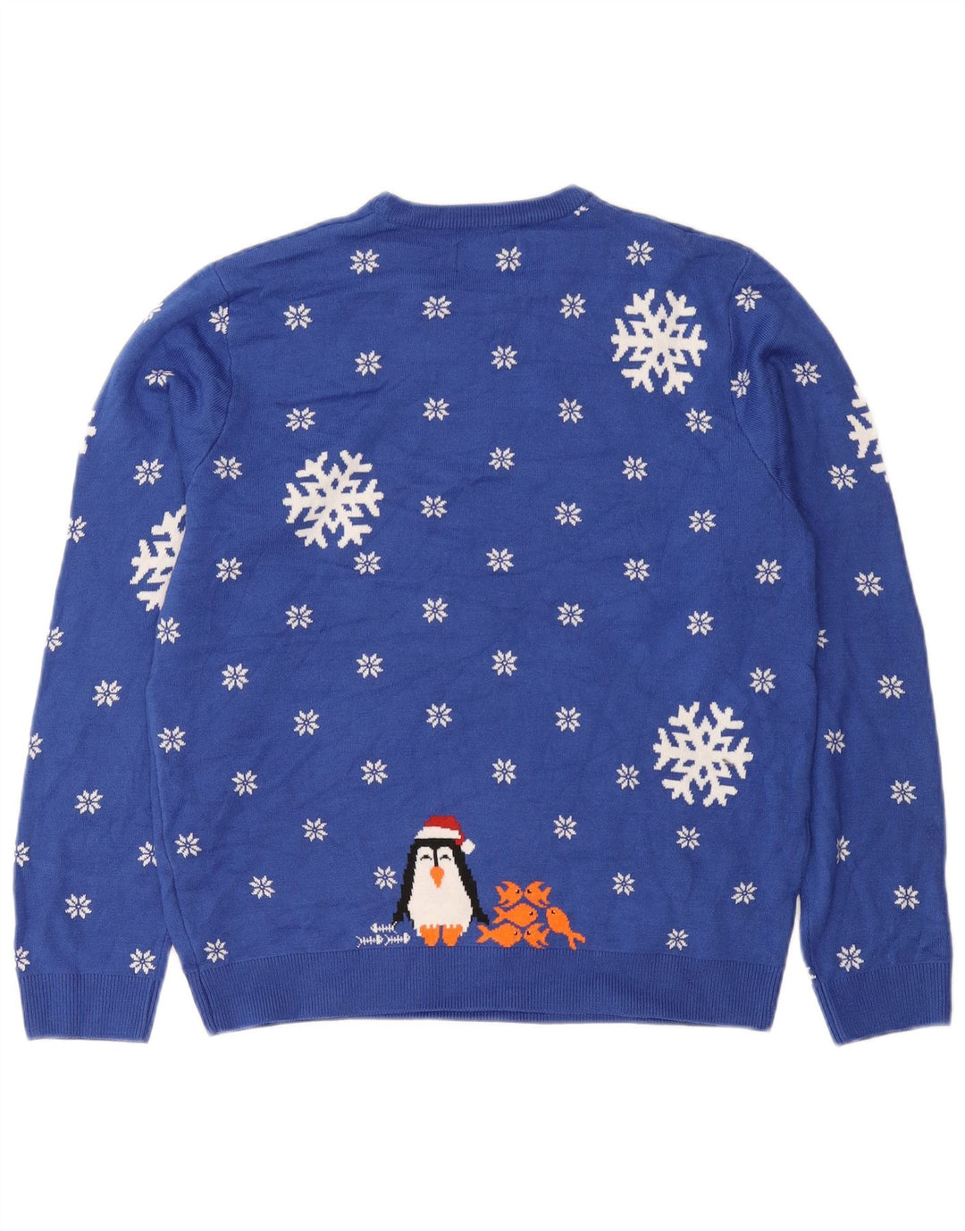 Marks & Spencer Mens Crew Neck Jumper Sweater Medium Blue Winter