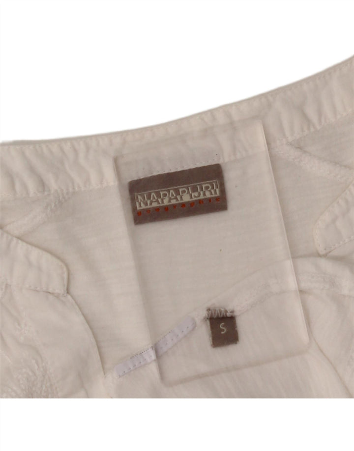 NAPAPIJRI Blusa de manga 3/4 para mujer UK 40 Small White Floral