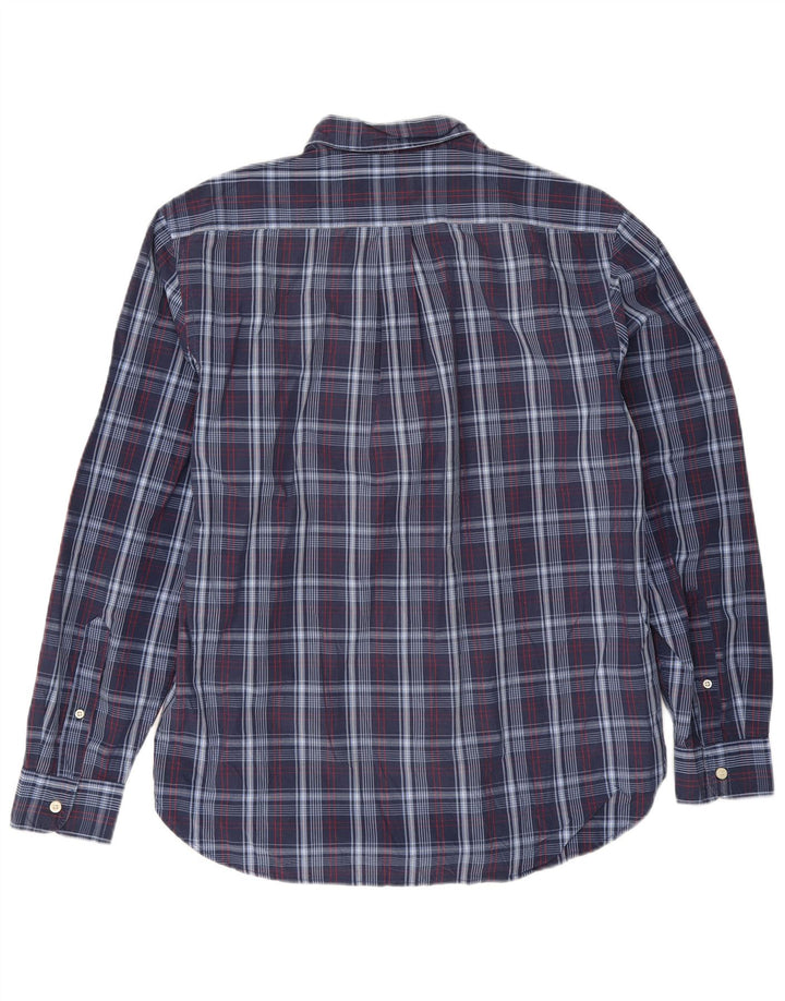 Camisa ajustada Dockers para hombre, talla grande, cuadros azul marino
