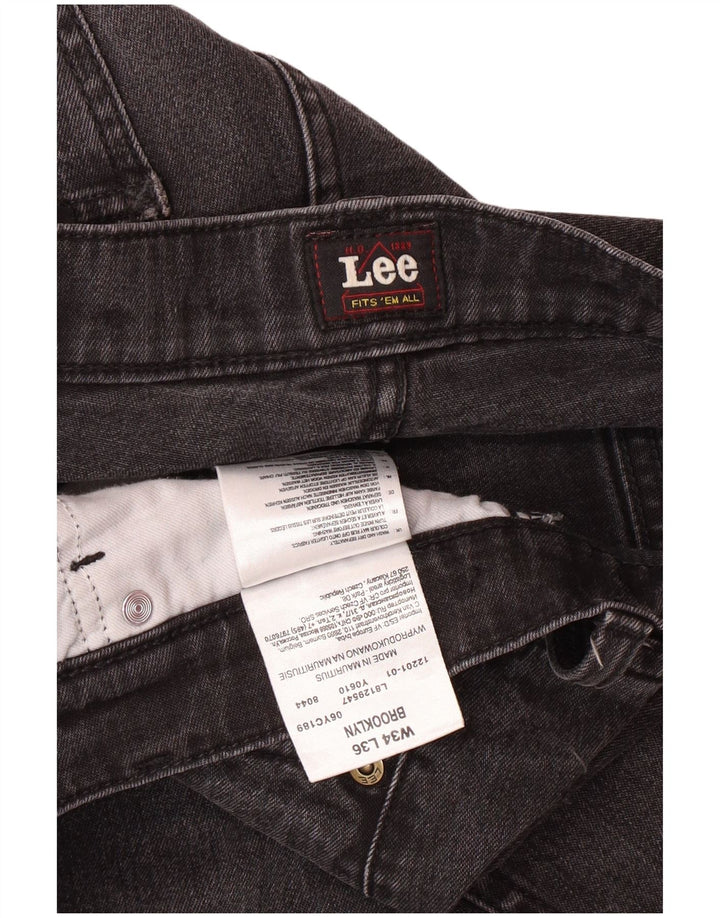 LEE Vaqueros rectos Brooklyn para hombre W34 L33 Algodón gris