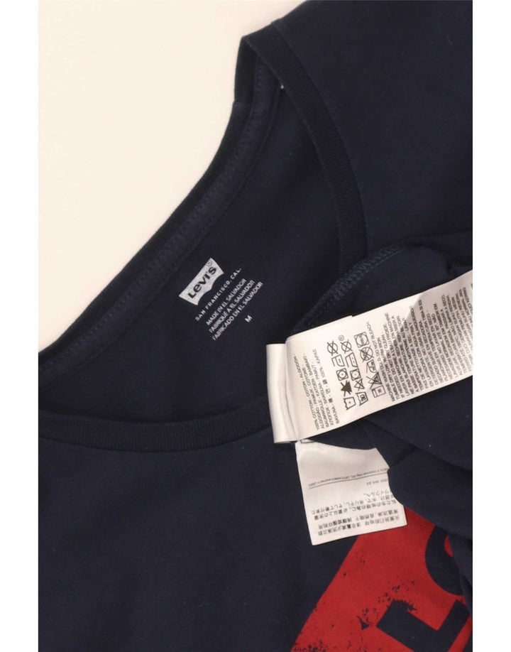 Levi's Hombre Camiseta Gráfica Top Medium Azul Marino Algodón