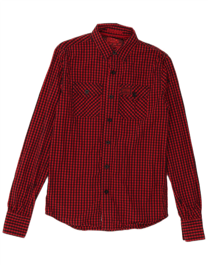 Superdry Camisa a cuadros clásica de algodón a cuadros en rojo medio