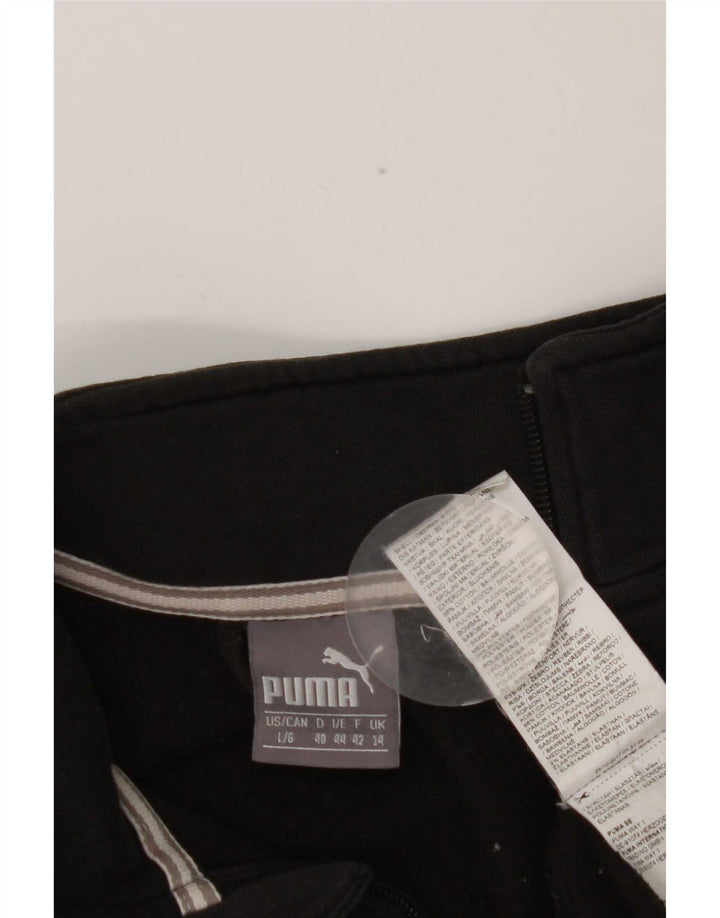 Puma - Chaqueta de chándal para mujer, talla 40, talla grande, algodón negro