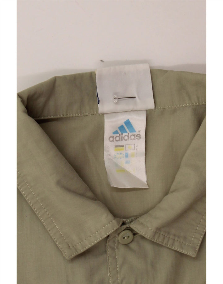 ADIDAS Camisa Manga Corta Hombre UK 38/40 Medium Caqui Poliéster