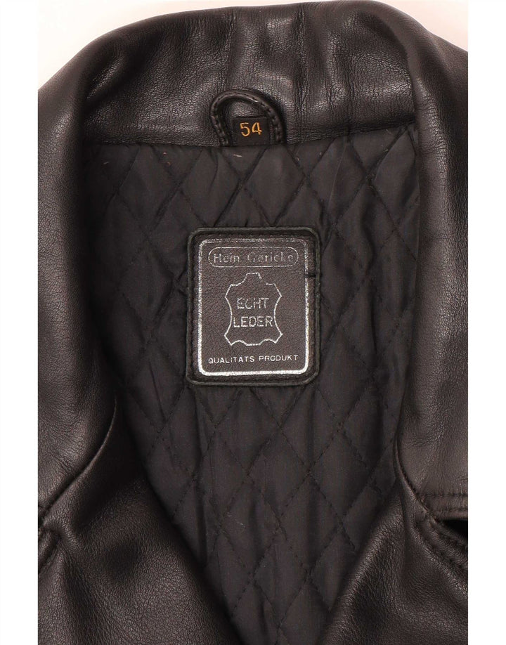 Hein Gericke Chaqueta motera de cuero para hombre Talla 54 XL Negro