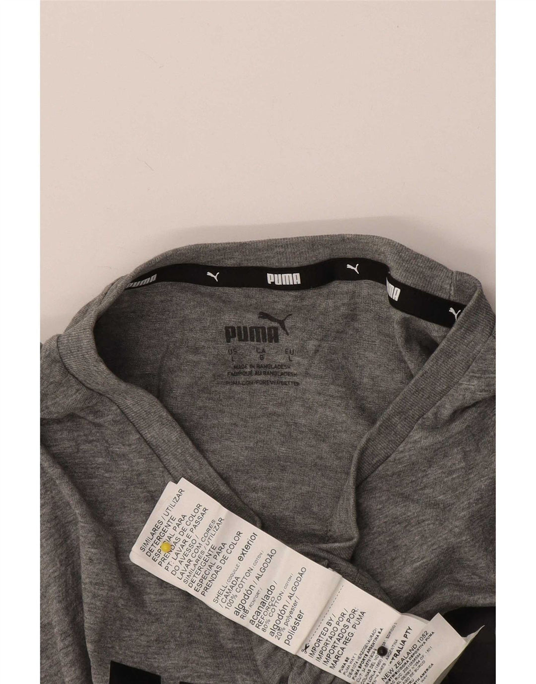 Puma - Camiseta gráfica para hombre, talla grande, algodón gris