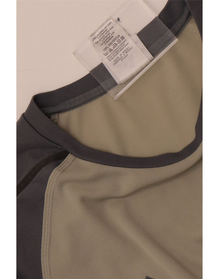 Adidas Hombre Camiseta Top Grande Gris Colorblock Poliéster