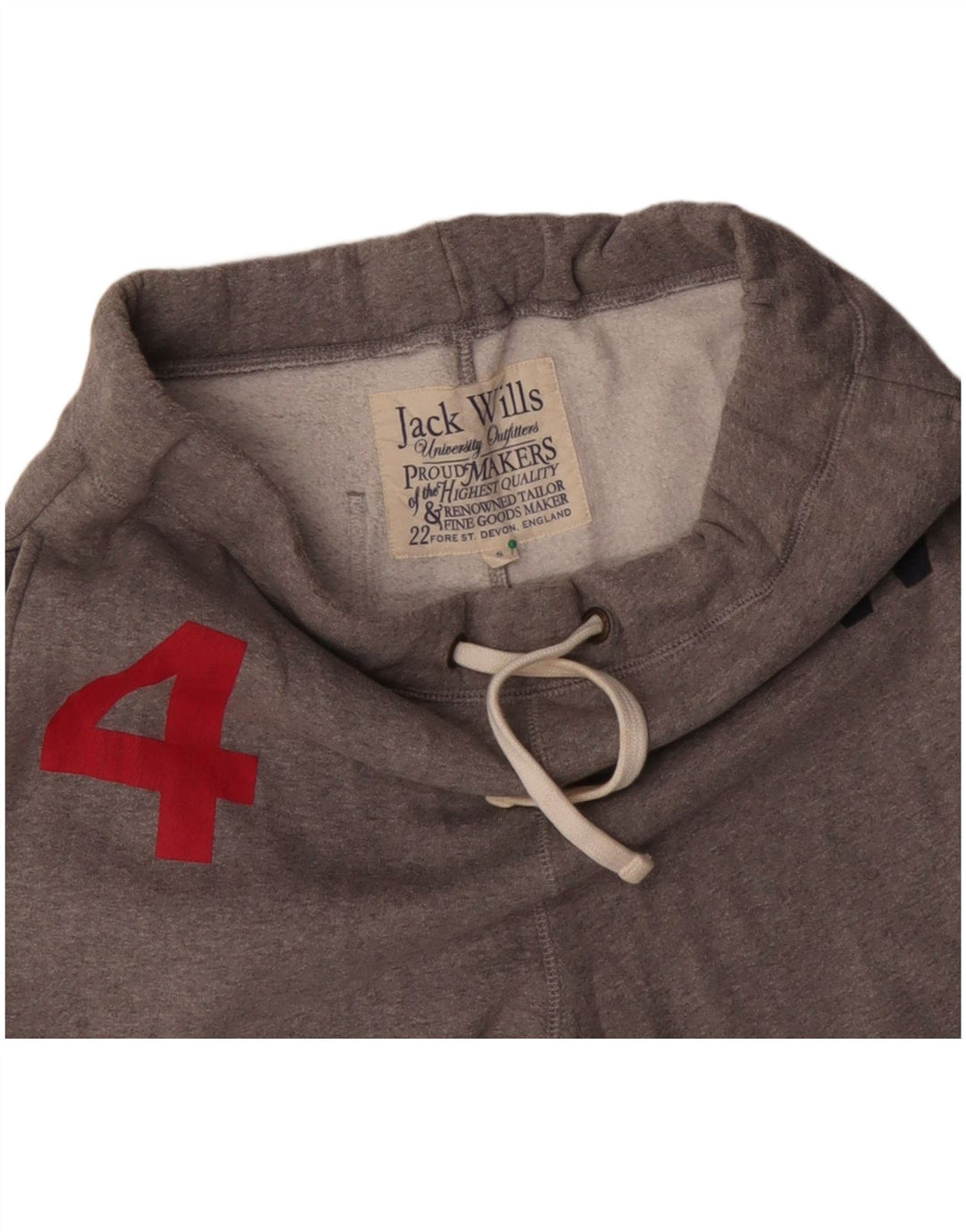 JACK WILLS Pantalones de chándal con estampado gráfico para hombre Joggers Small Grey Cotton