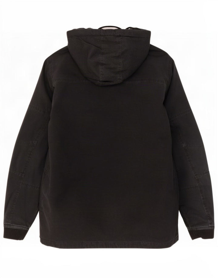 Hurley Parka con capucha para hombre, talla 36, algodón negro pequeño