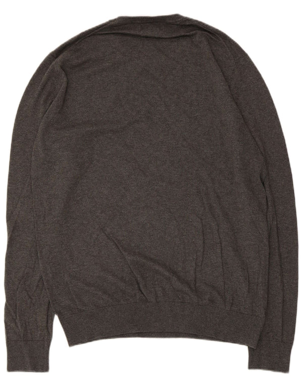 Zara Hombre Jersey Cuello Redondo Jersey Grande Algodón Gris