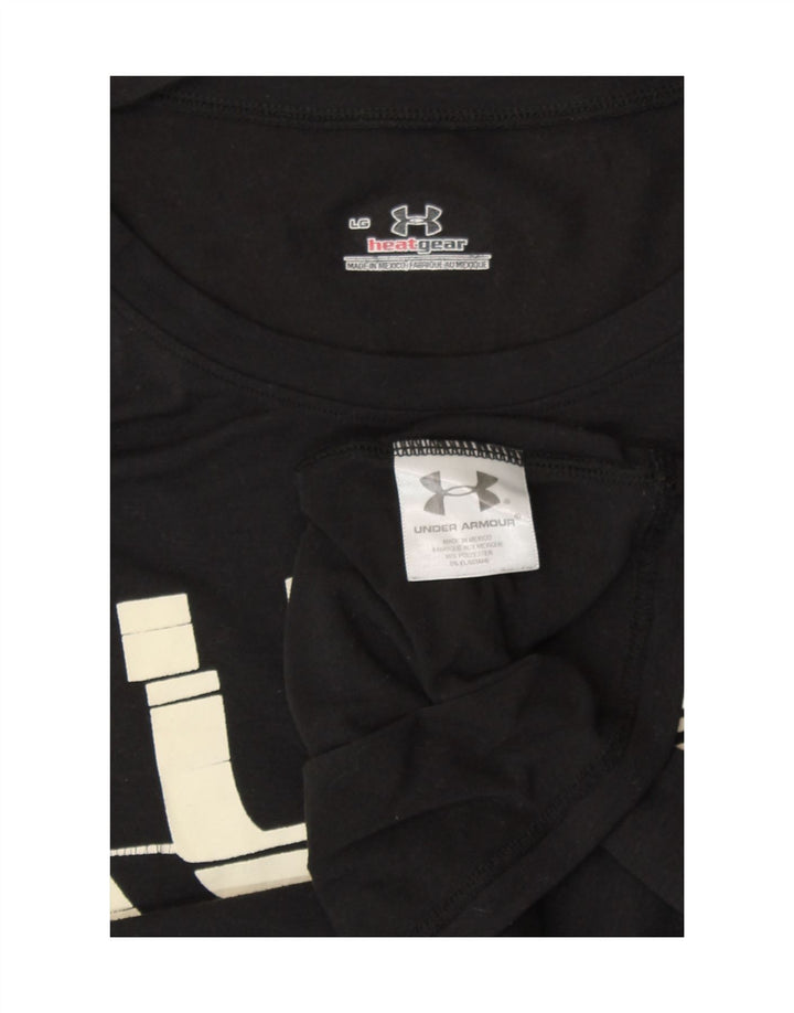 Under Armour Camiseta gráfica para mujer Top UK 44 Grande Poliéster negro
