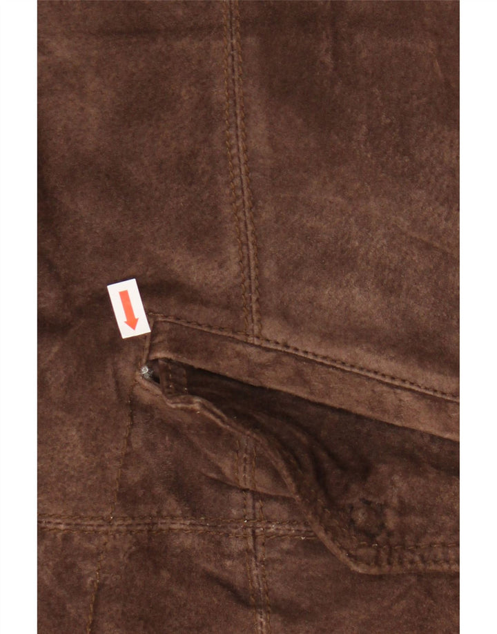 Conbipel Chaqueta cortavientos de ante con capucha para mujer UK 44 Cuero marrón medio