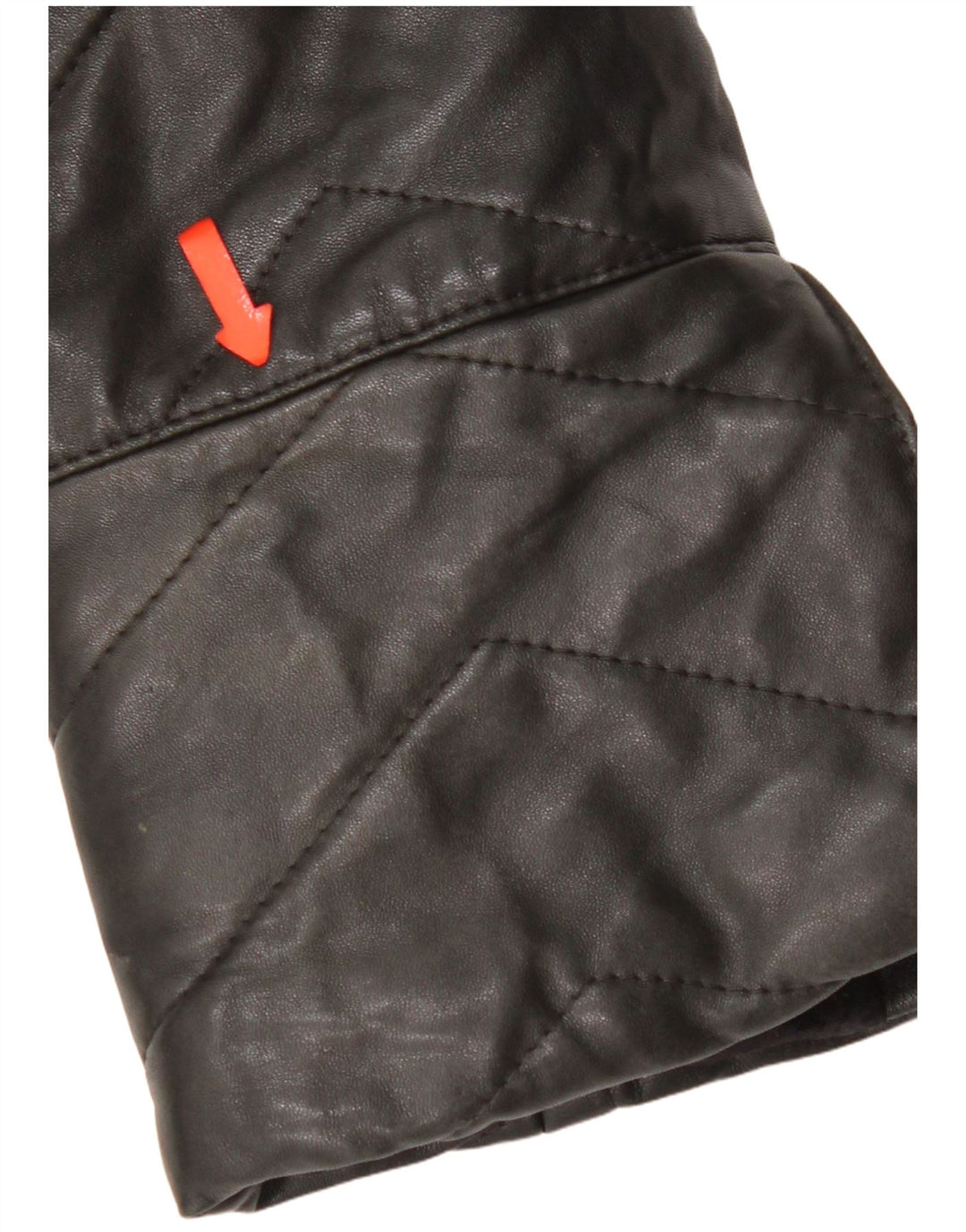 Vintage mujer cuero abrigo Reino Unido 14 cuero negro medio