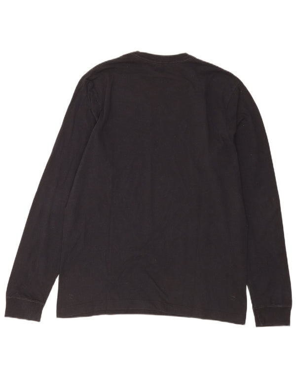 Nike - Camiseta de manga larga para hombre, talla pequeña, color negro