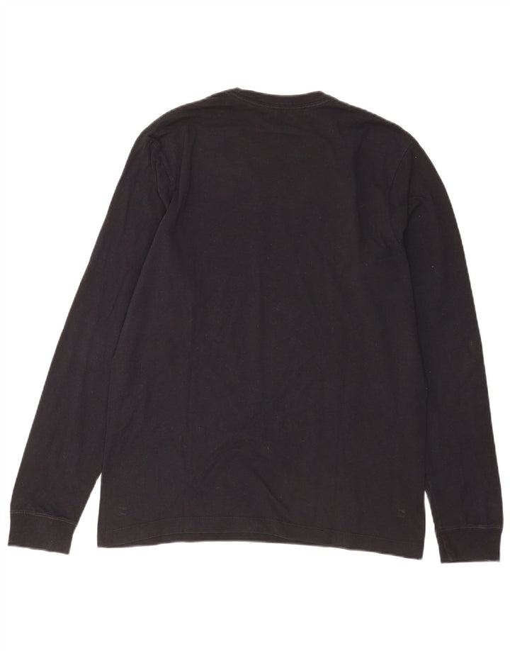 Nike - Camiseta de manga larga para hombre, talla pequeña, color negro