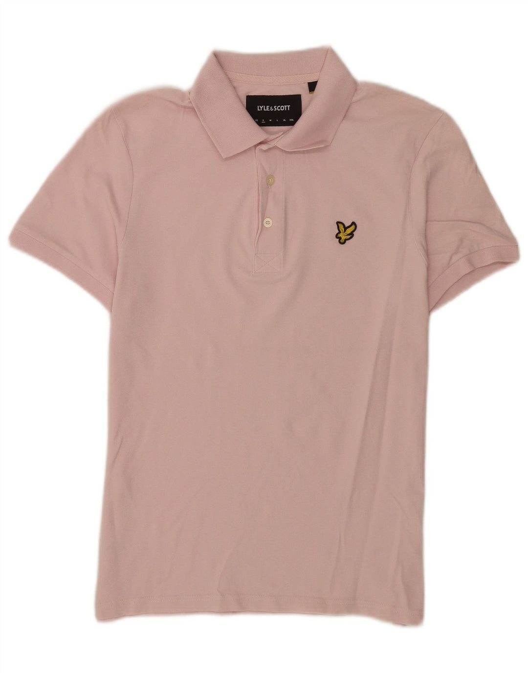 Lyle & Scott Polo para hombre pequeño de algodón rosa