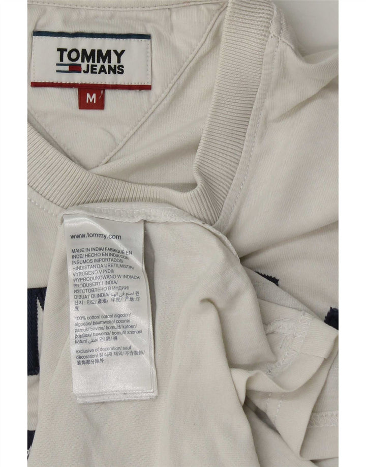 Tommy Hilfiger Camiseta gráfica para hombre Top Medium White Cotton