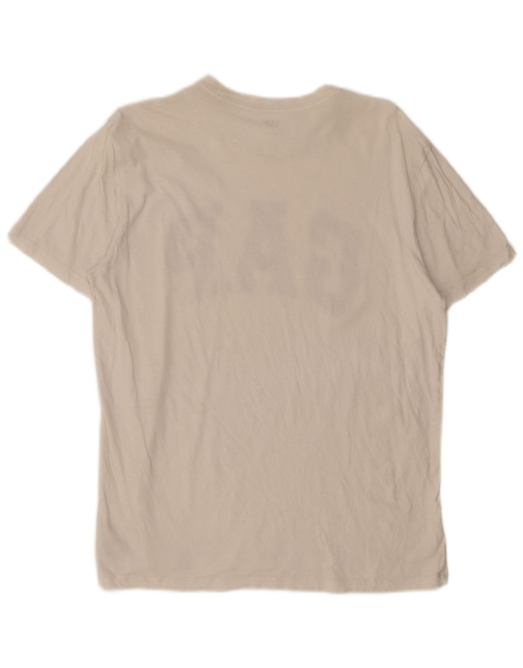 Gap Hombre Camiseta Gráfica Top Medio Algodón Blanco