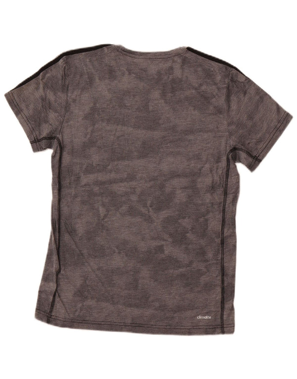 ADIDAS Camiseta Climalite para hombre Top Poliéster manchado gris medio