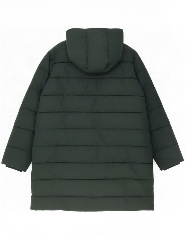 Hobbs Abrigo acolchado con capucha para mujer UK 44 Poliéster verde grande