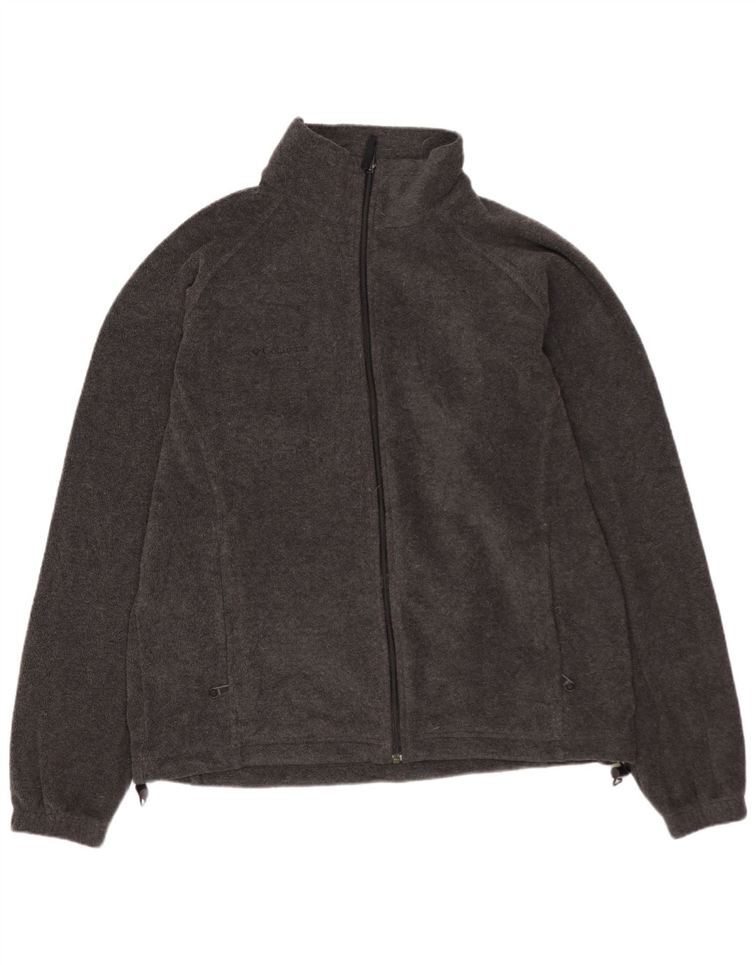 Columbia Chaqueta de forro polar holgada para mujer UK 46 Poliéster gris grande