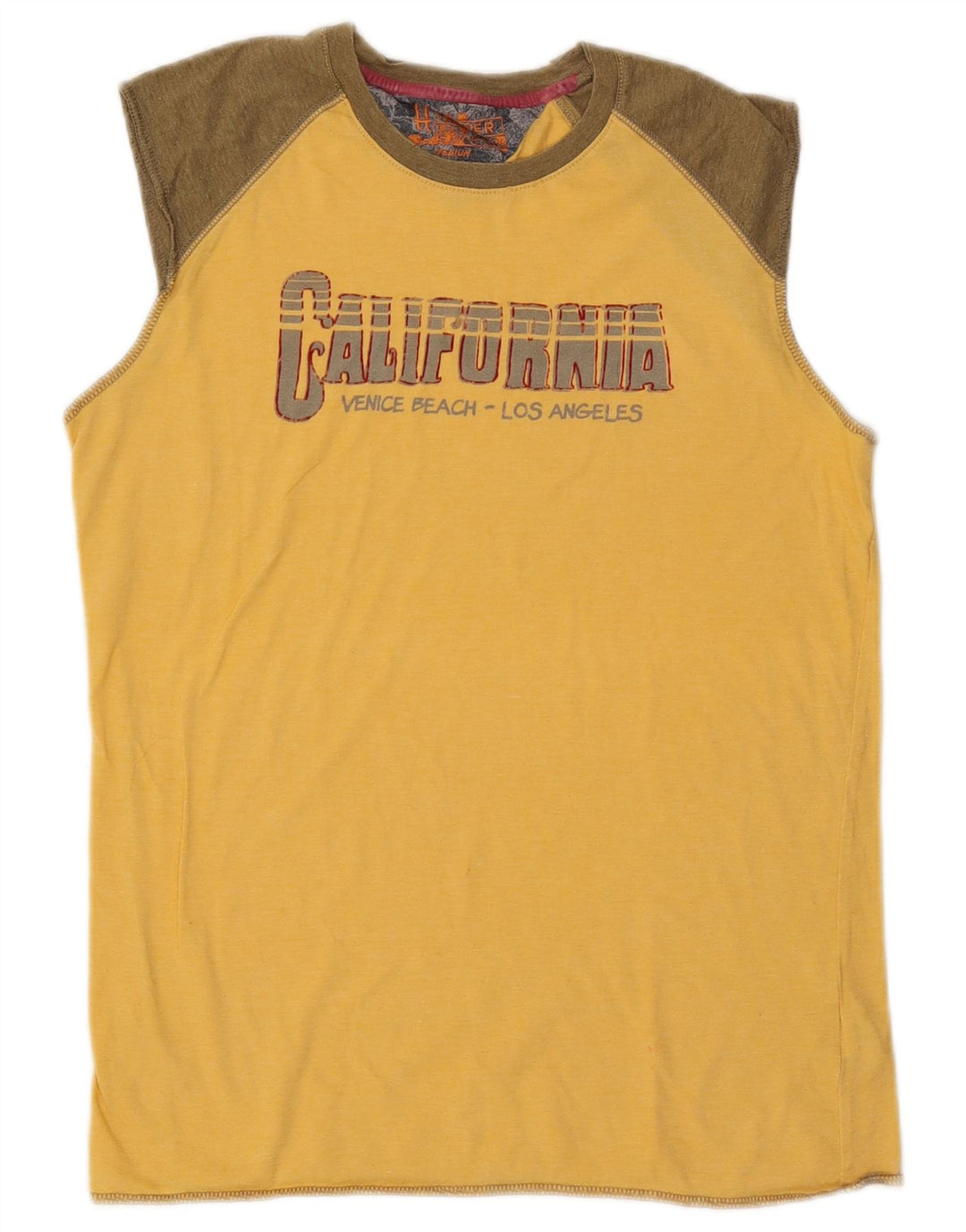 Tommy Hilfiger Top de Chaleco Gráfico para Hombre, Talla Mediana, Color Amarillo combinando políester