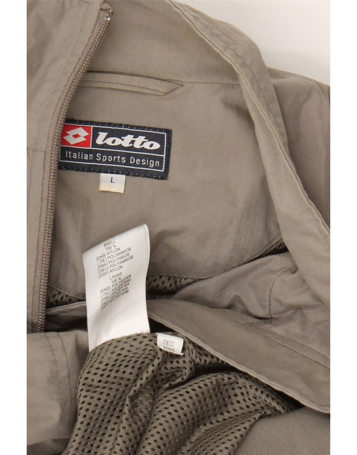 Lotto Chaqueta Bomber para Hombre UK 40 Large Nylon Gris