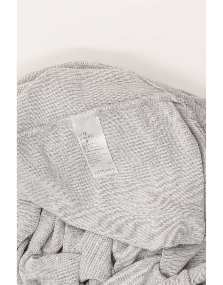 Topshop Top extragrande para mujer con manga 3/4 UK 42 Viscosa gris medio