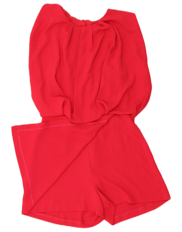 Zara Mujer Mono Corto UK 10 Pequeño Poliéster Rosa