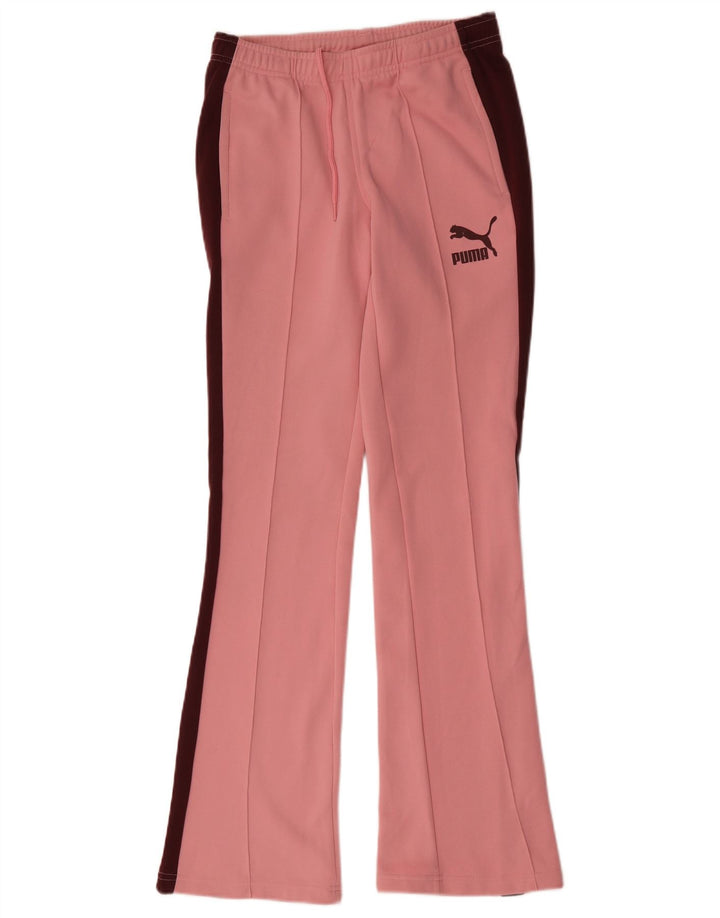Puma Pantalones de chándal para mujer UK 10 Small Pink Colourblock Poliéster