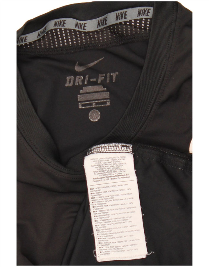 Nike Camiseta Dri Fit Graphic para Hombre Top Mediano Negro Poliéster