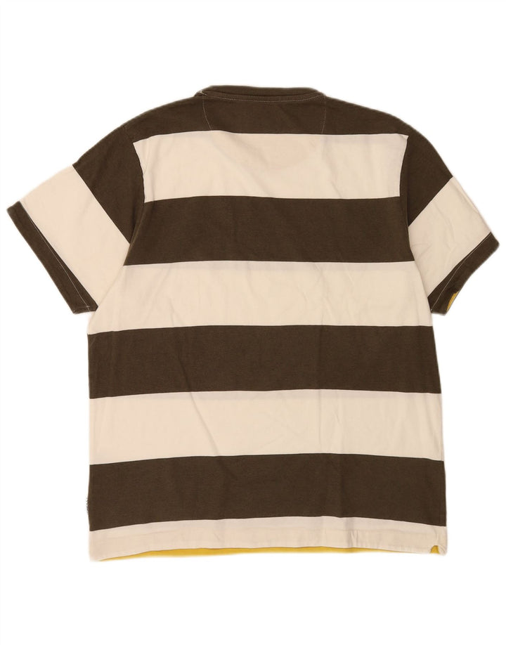 Camiseta O'Neal para hombre Top grande de algodón a rayas blancas