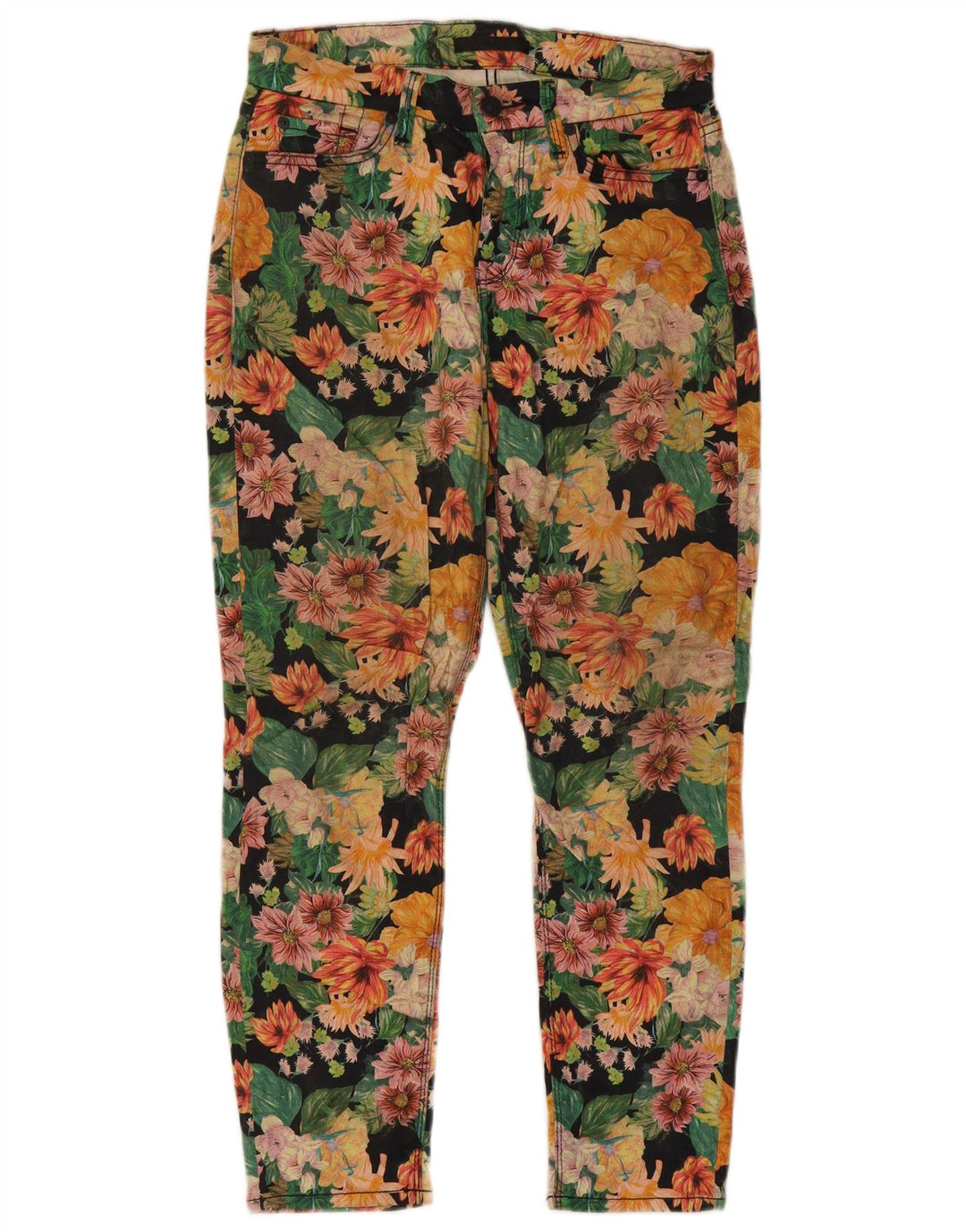 7 FOR ALL MANKIND Vaqueros capri para mujer W26 L24 Multicolor Floral