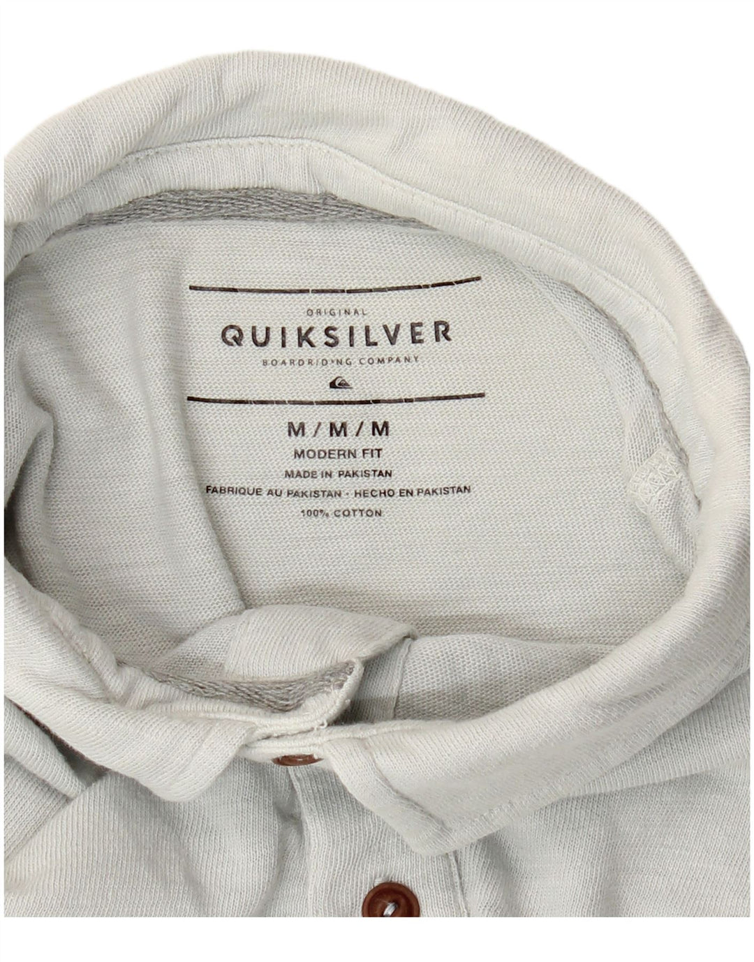 QUIKSILVER Polo de ajuste moderno para hombre de algodón gris medio