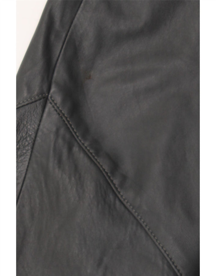 JULIAN VARD Womens Leather Jacket UK 14 Medium Black Leather Vintage Julian Vard and Second-Hand Julian Vard from Messina Hembry 