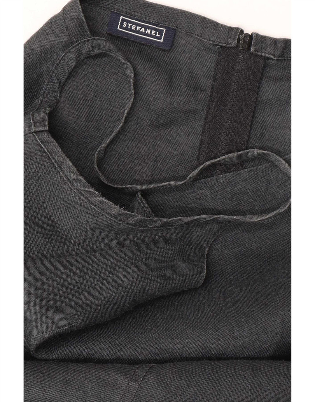Stefanel Vestido lencero para mujer IT 42 Gris medio
