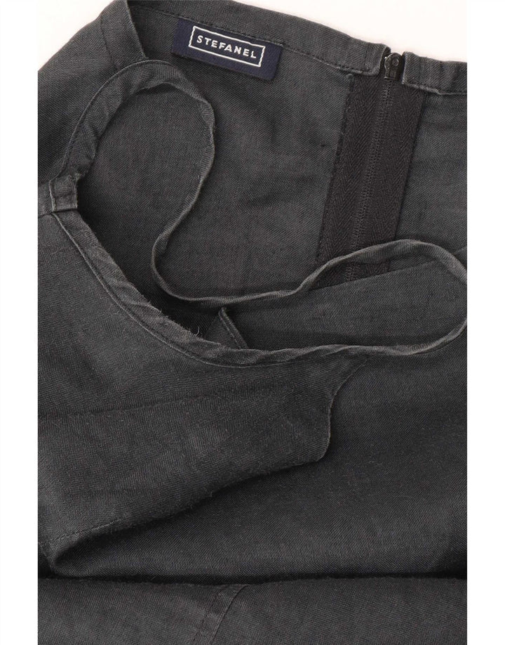 Stefanel Vestido lencero para mujer IT 42 Gris medio