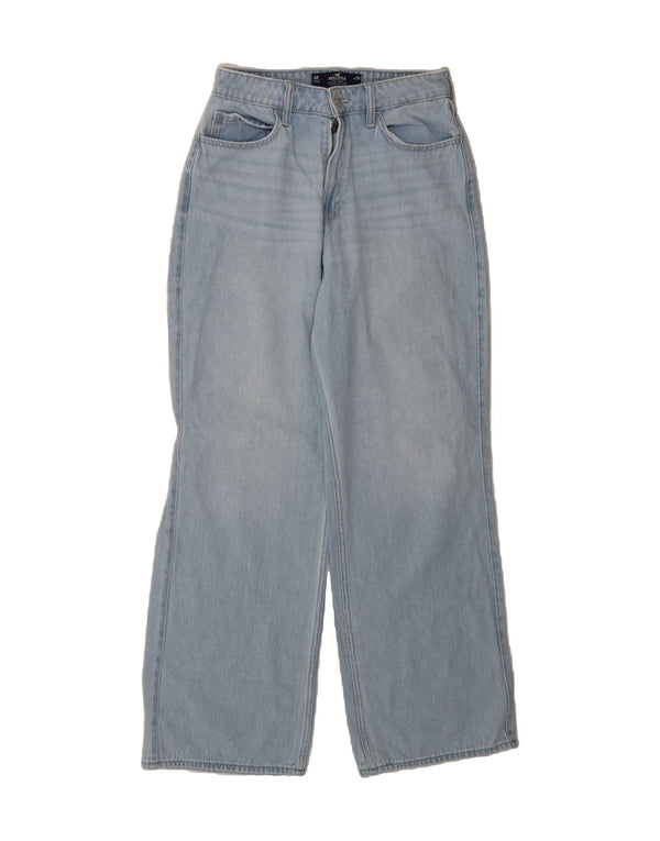 HOLLISTER Womens Baggy High Rise Straight Jeans US 4 Small W27 L30 Blue