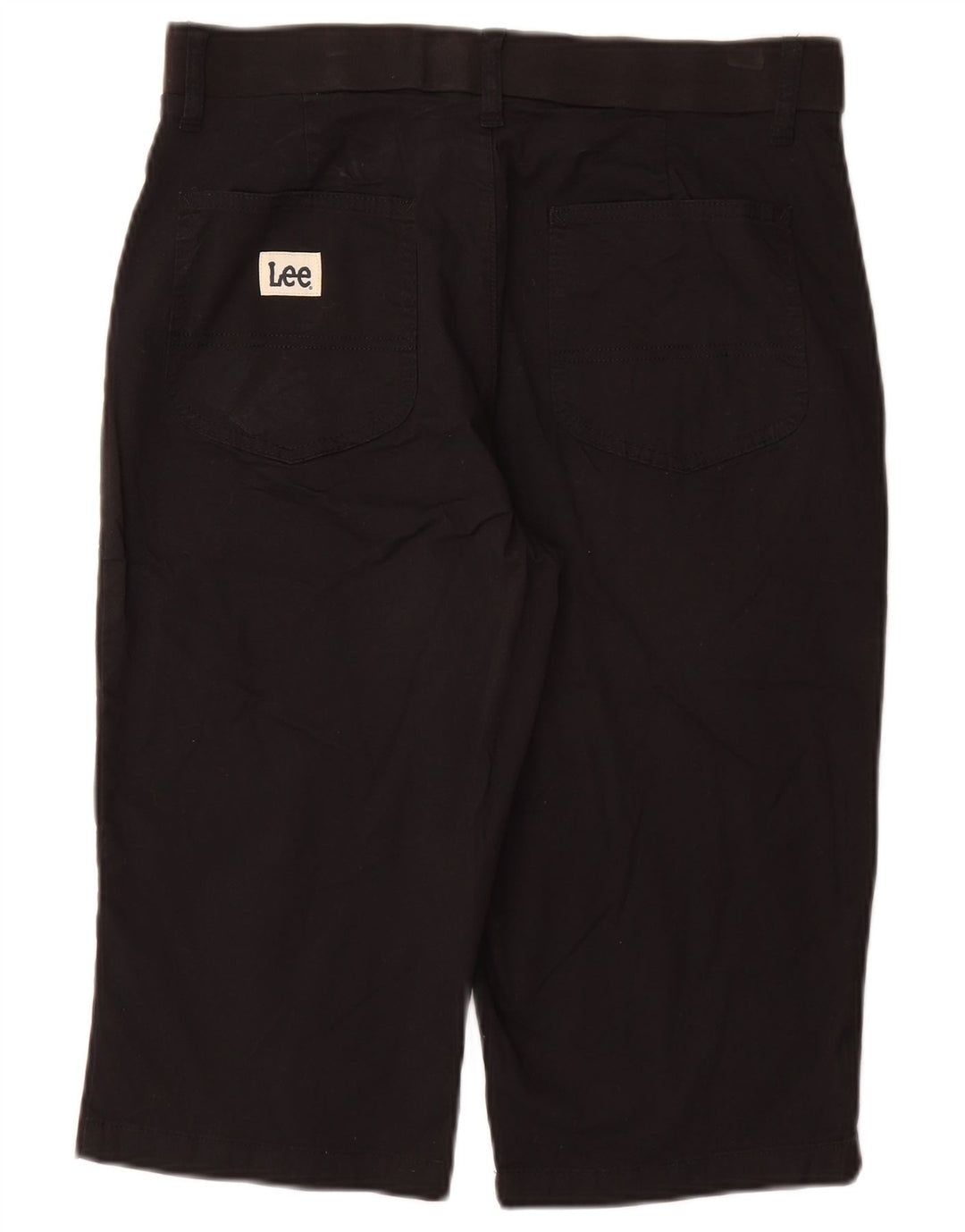 LEE Bermudas para mujer, pantalones cortos casuales, talla 10, grande, W30, algodón negro