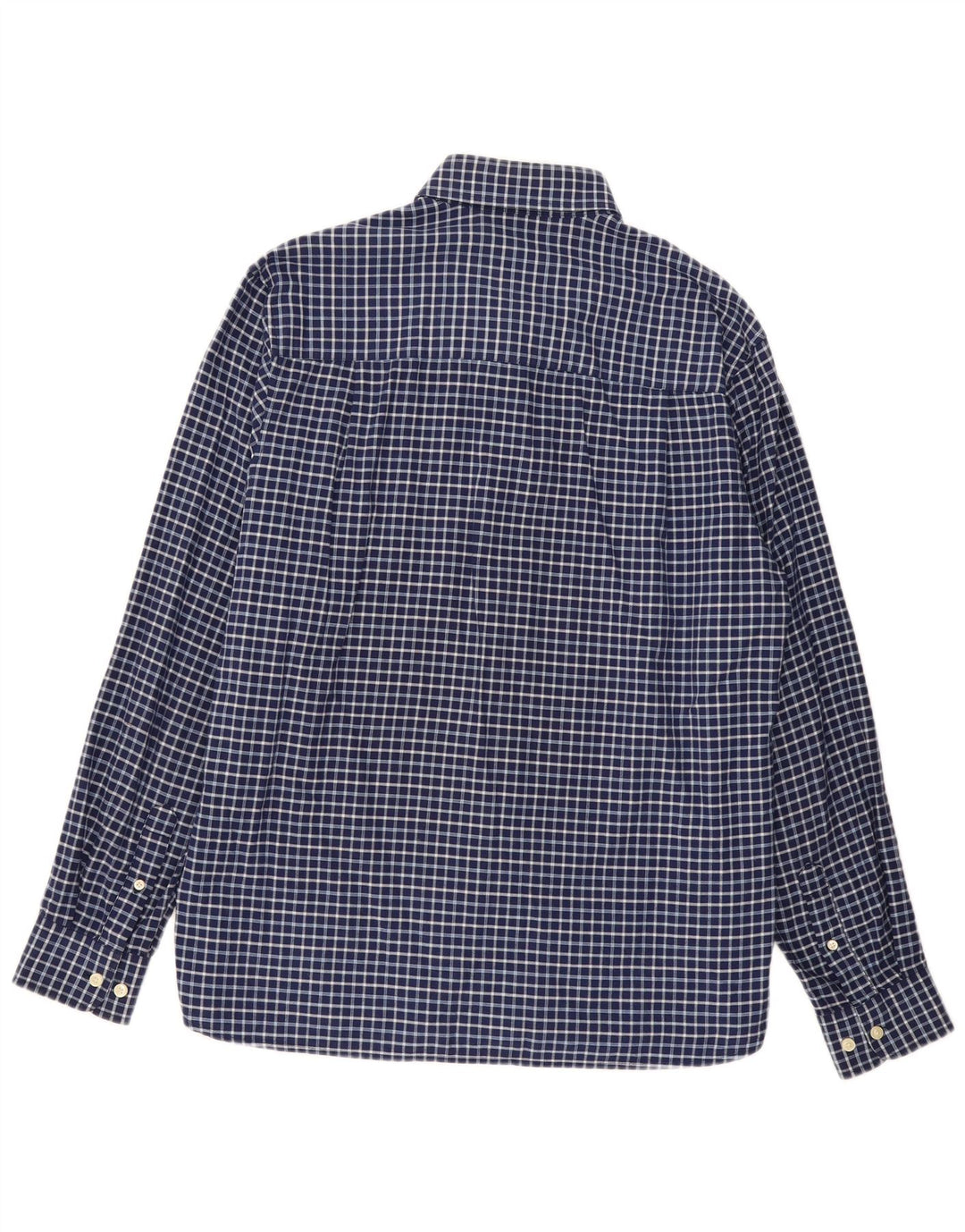 FRED PERRY Camisa para hombre Grande Azul marino Cuadros Algodón