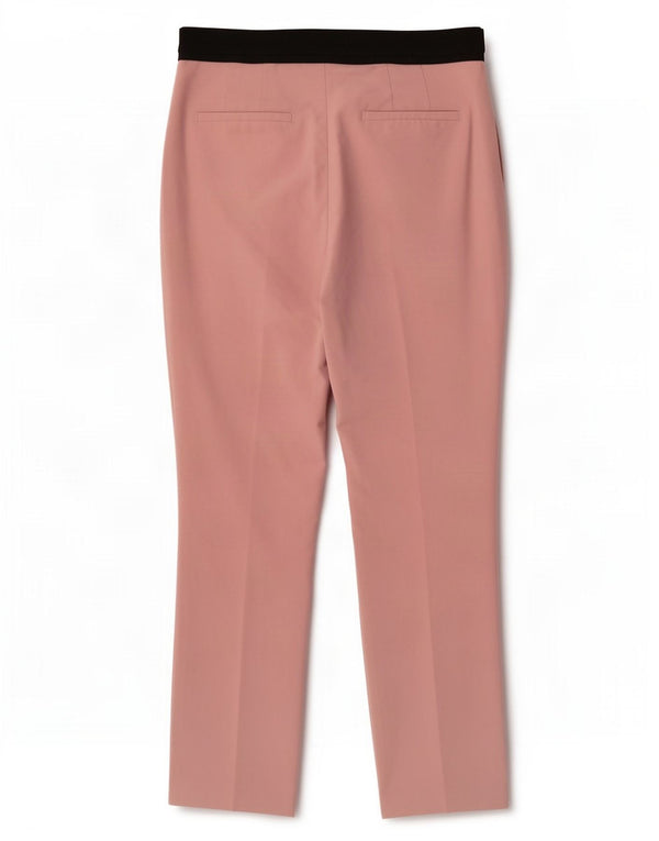 Zara Mujer Pantalón Chino Slim Medium W28 L27 Algodón Color Block Rosa
