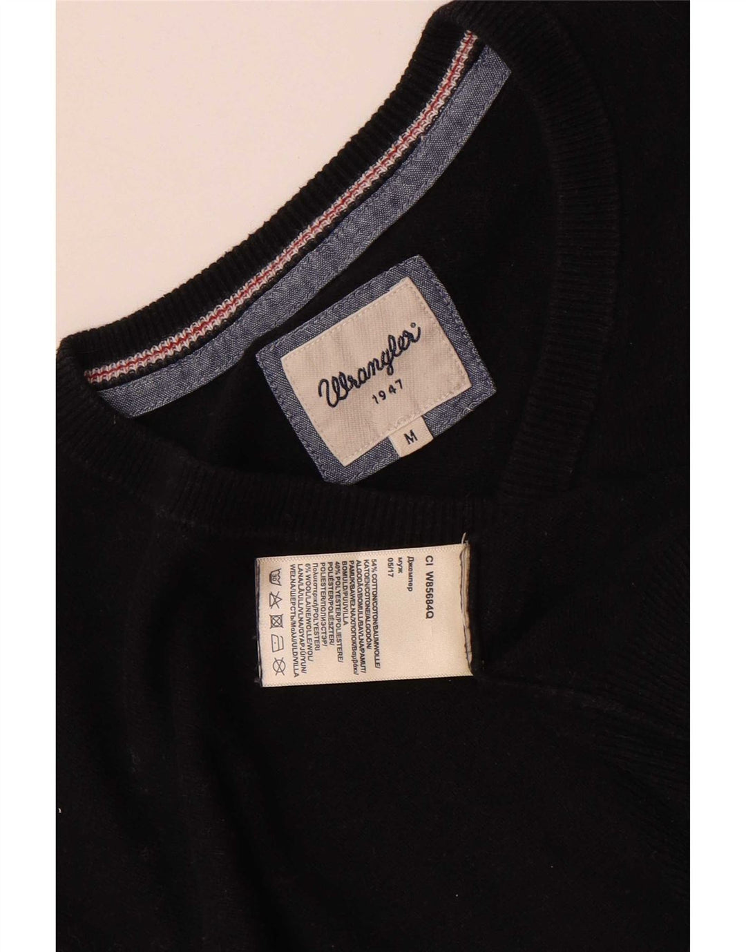 Wrangler Jersey Con Cuello En V Para Hombre Jersey De Algodón Negro Mediano