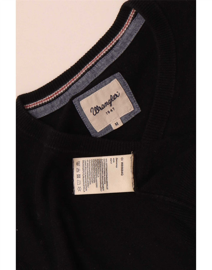 Wrangler Jersey Con Cuello En V Para Hombre Jersey De Algodón Negro Mediano